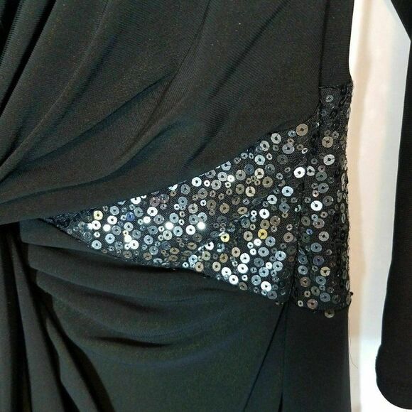 Black Sequin Dress Size 8 Christmas New Years Eve Party NEW - Picture 5 of 9